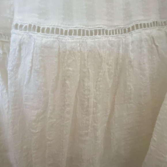 Saturday Sunday Anthropologie White Cotton Summer Beachy Midi  Skirt- Sz-S - Picture 3 of 13